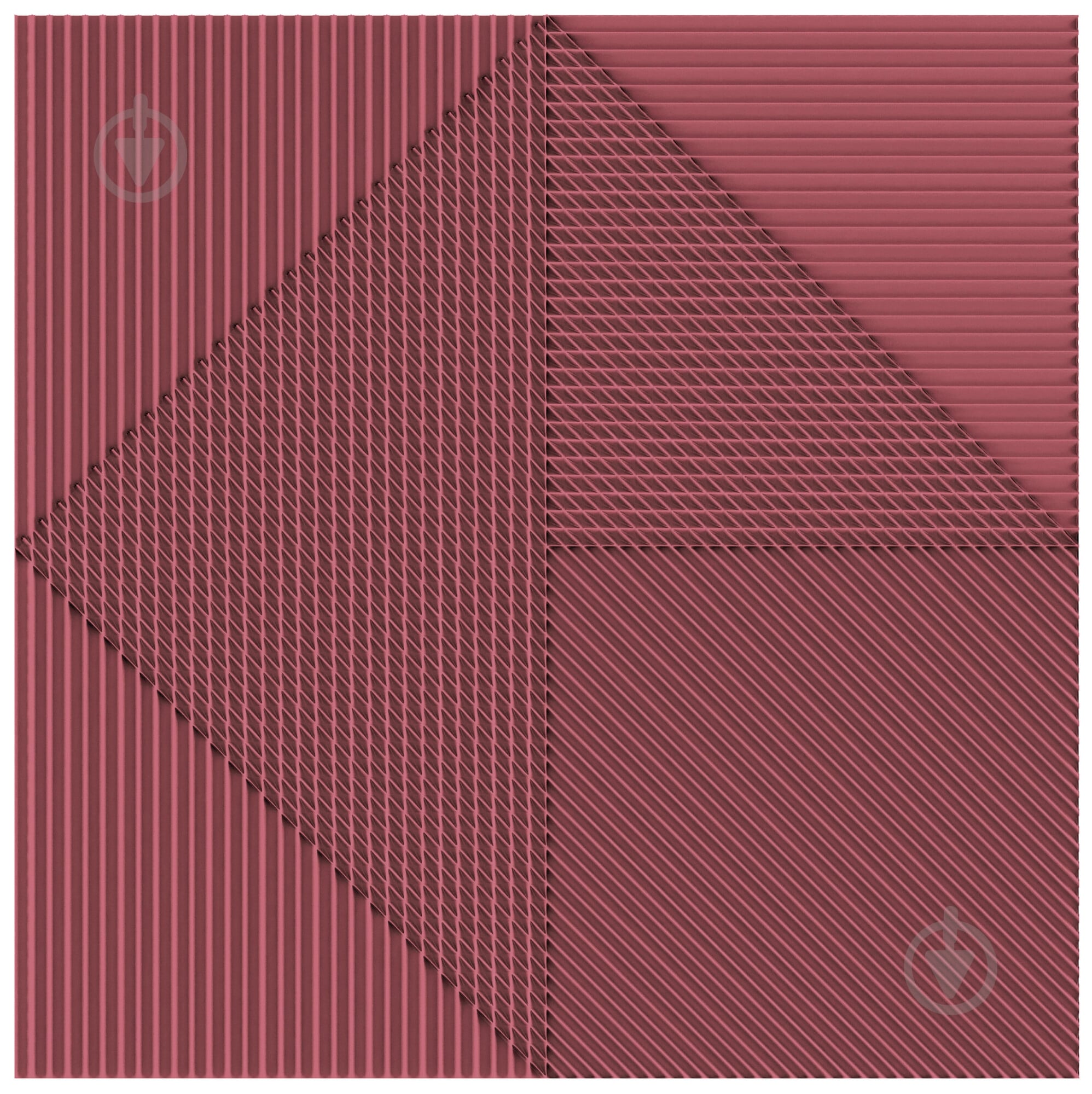 Плитка Harmony by PERONDA Lins bordeaux 20x20 см - фото 2