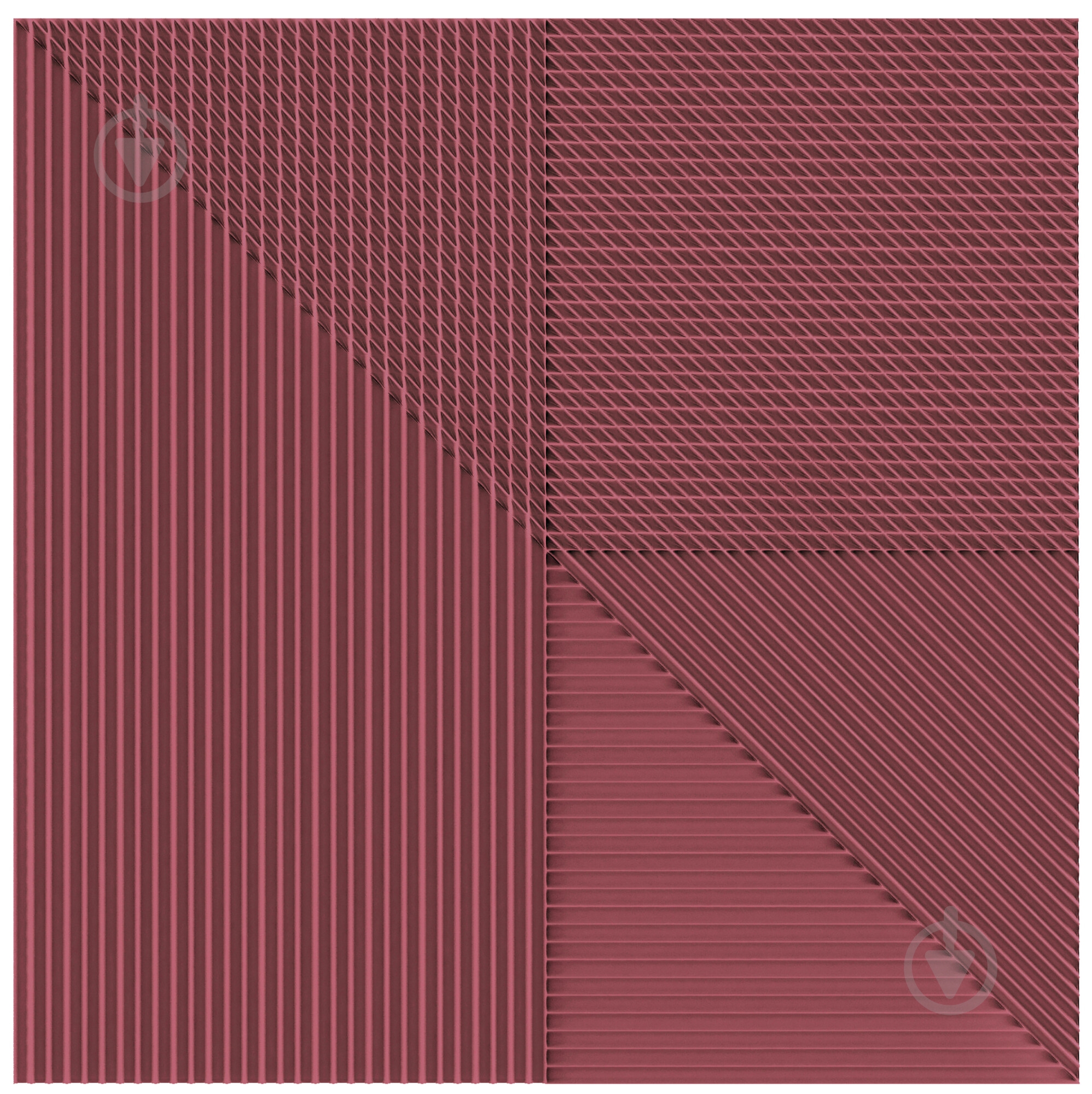 Плитка Harmony by PERONDA Lins bordeaux 20x20 см - фото 4