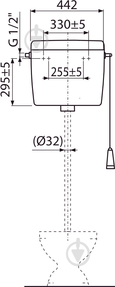Бачок для унитаза Alca plast UNI A94 Старт/Стоп - фото 4