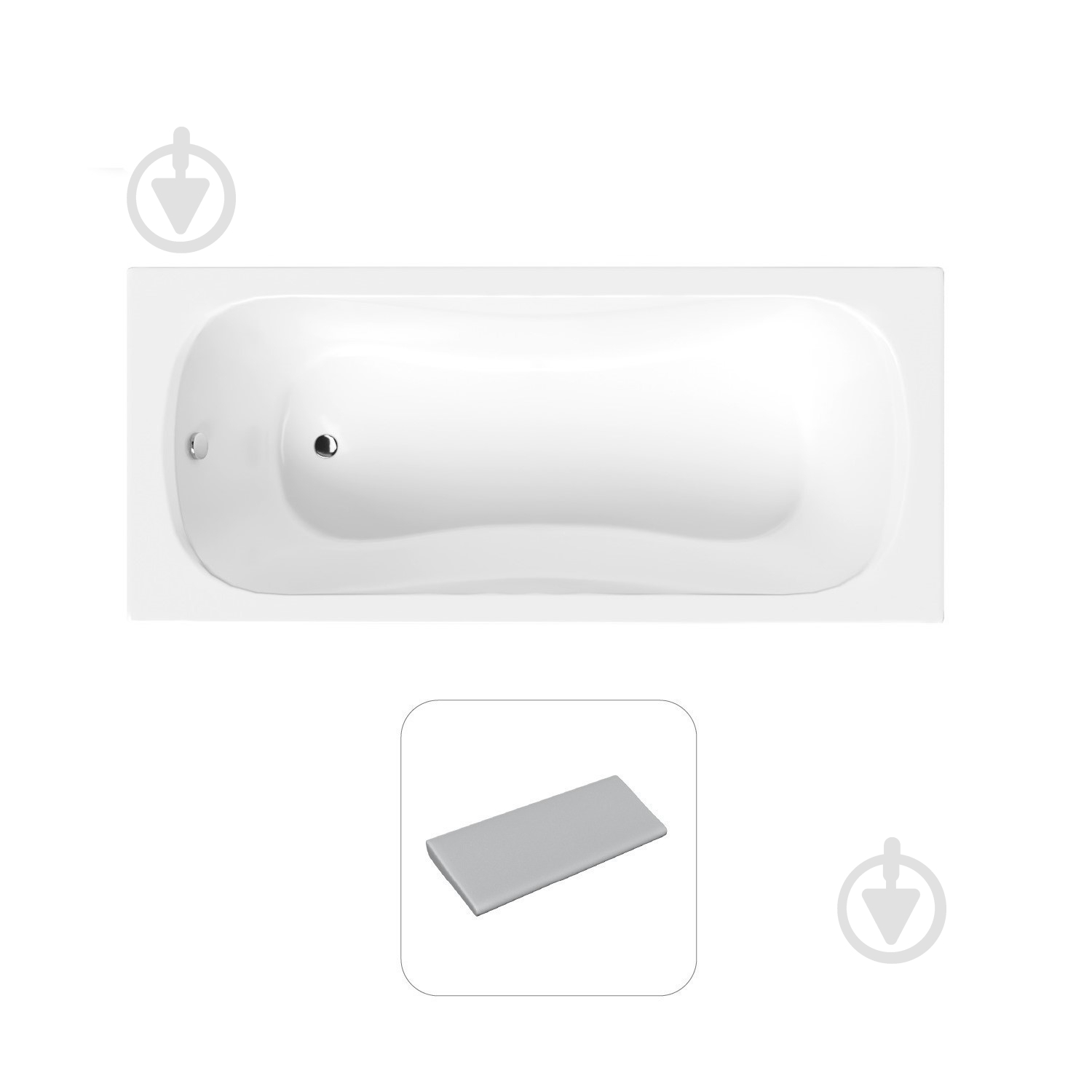 Ванна акриловая Helmken Edelva 893N2X5322 137,5х70 см комплект 2 в 1 - фото 1