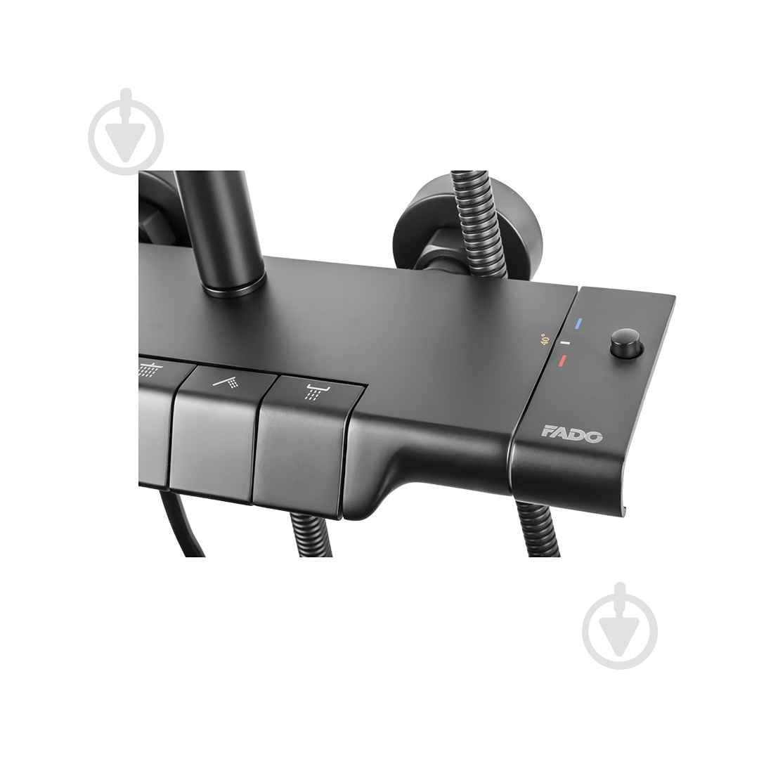 Душова система FADO S.r.l MIX032099B матовий чорний - фото 7 Душова система FADO S.r.l MIX032099B матовий чорний - фото 7