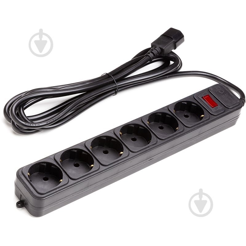 Сетевой фильтр PowerPlant с кабелем для ИБП евростандарт с заземлением 6 гн. черный 3 м PPUA10M30S6 - фото 2 Сетевой фильтр PowerPlant с кабелем для ИБП евростандарт с заземлением 6 гн. черный 3 м PPUA10M30S6 - фото 2