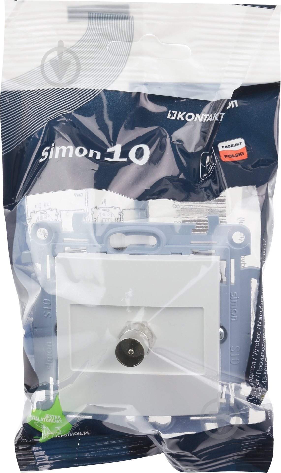 Розетка TV Simon 10 белый CAK1.01/11 - фото 5