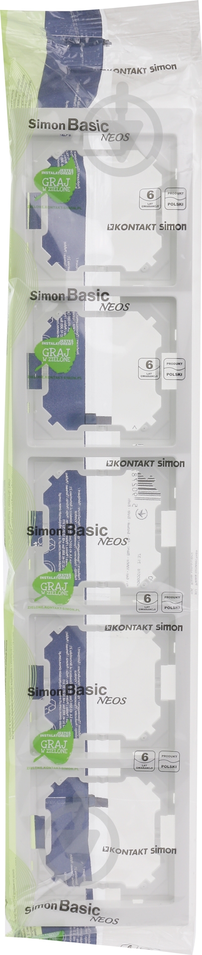 Рамка пятиместная Simon Basic Neos универсальная белый BMRC5/11 - фото 3 Рамка пятиместная Simon Basic Neos универсальная белый BMRC5/11 - фото 3