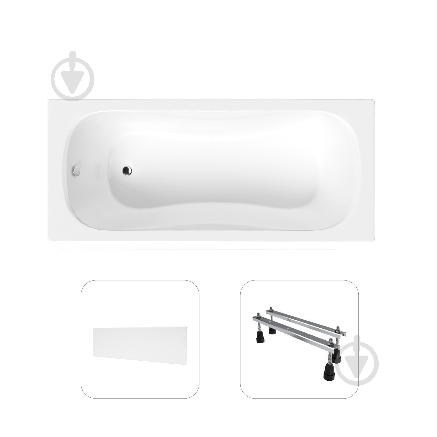 Ванна акриловая Helmken Edelva 5469883AX0 137,5х70 см комплект 3 в 1 - фото 1 Ванна акриловая Helmken Edelva 5469883AX0 137,5х70 см комплект 3 в 1 - фото 1