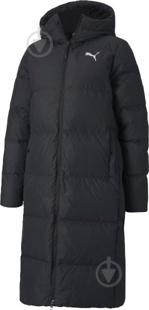 Пуховик Puma Long Oversized Down Coat 58222301 р.XS черный - фото 1