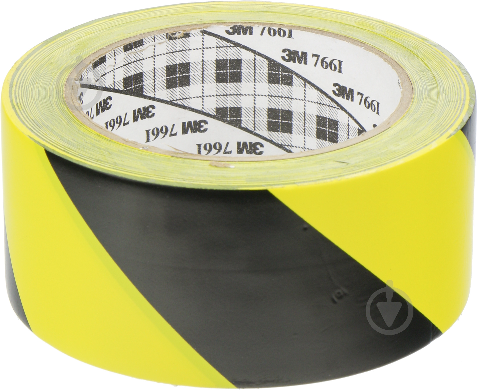 Стрічка сигнальна жовто-чорна каучуковий адгезив 0,125х50 мм - фото 1