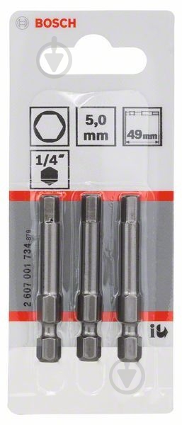 Бита Bosch Extra Hard 49 мм HEX3 3 шт. 2607001734 - фото 2 Бита Bosch Extra Hard 49 мм HEX3 3 шт. 2607001734 - фото 2