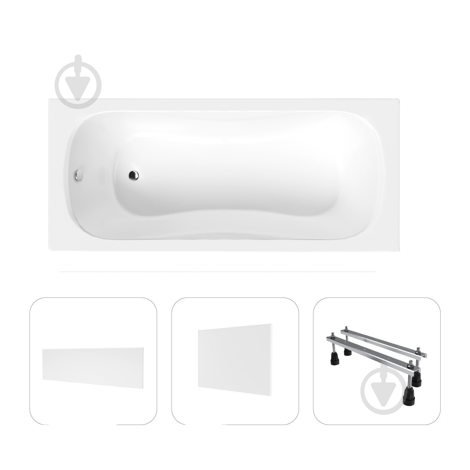 Ванна акриловая Helmken Edelva 5043A55D43 137,5х70 см комплект 4 в 1 - фото 1 Ванна акриловая Helmken Edelva 5043A55D43 137,5х70 см комплект 4 в 1 - фото 1