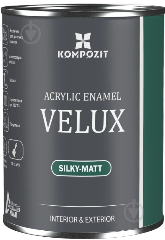Эмаль акриловая Kompozit VELUX База с шелковистый мат 0,75 л - фото 1