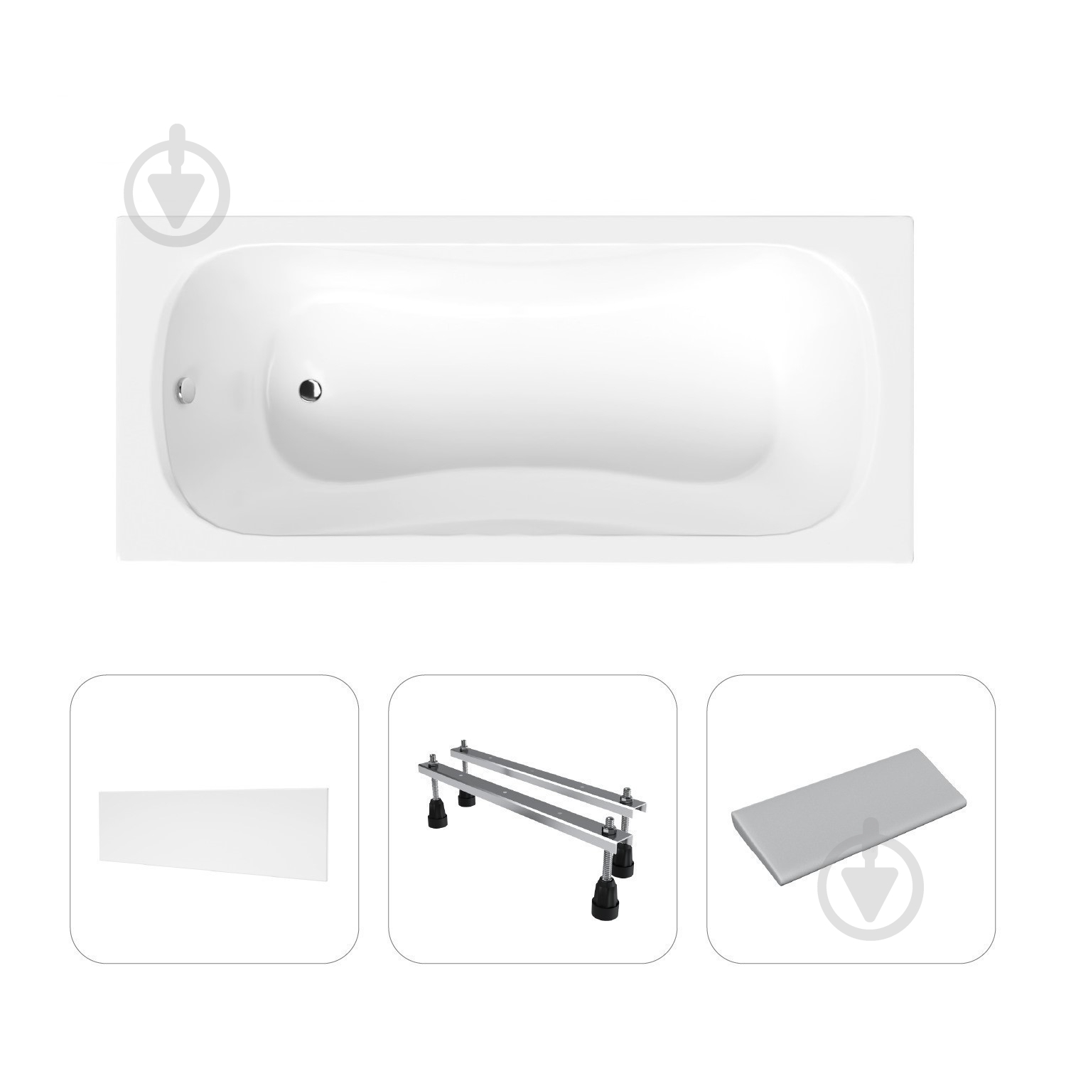 Ванна акриловая Helmken Edelva 02T44P4433 137,5х70 см комплект 4 в 1 - фото 1 Ванна акриловая Helmken Edelva 02T44P4433 137,5х70 см комплект 4 в 1 - фото 1