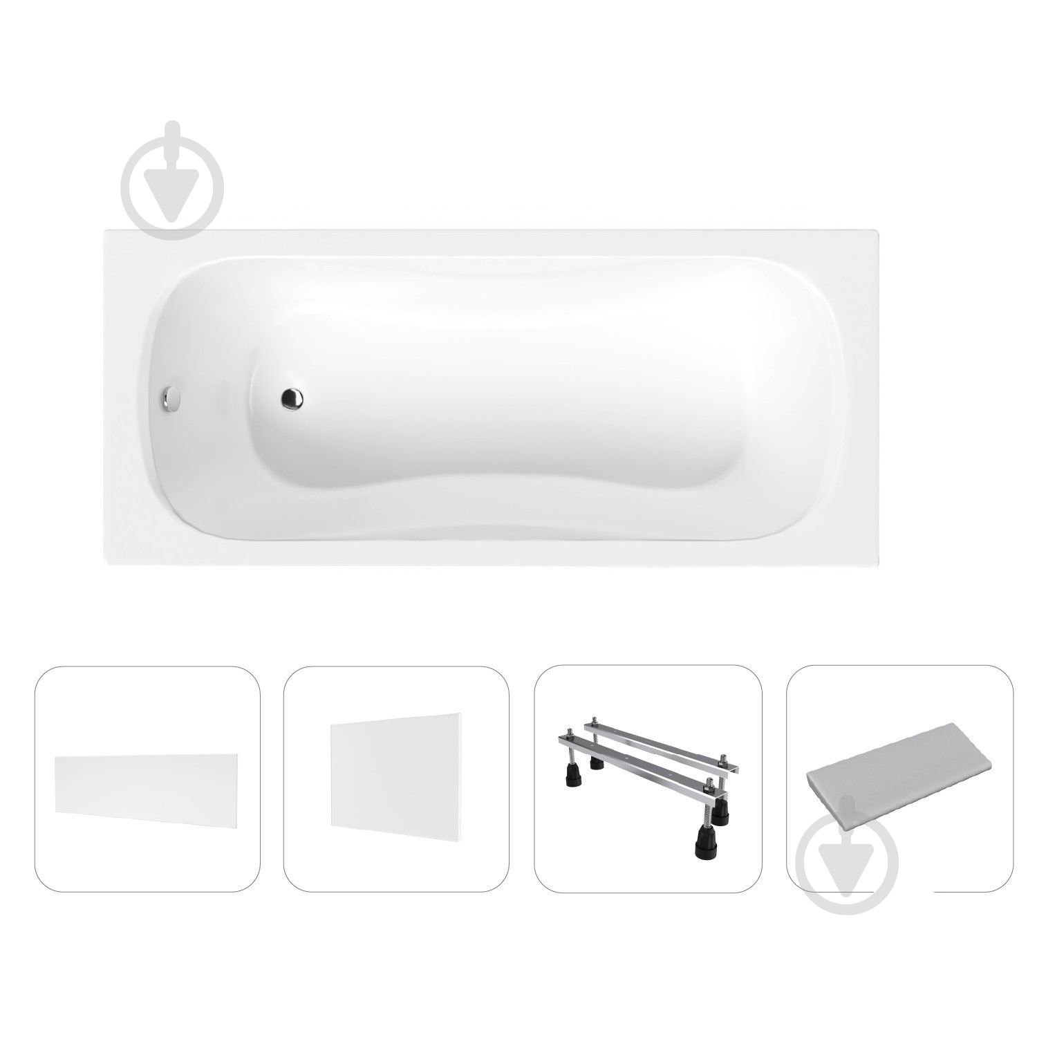 Ванна акриловая Helmken Edelva 159T4D4935 137,5х70 см комплект 5 в 1 - фото 1 Ванна акриловая Helmken Edelva 159T4D4935 137,5х70 см комплект 5 в 1 - фото 1