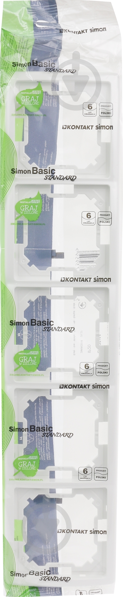 Рамка пятиместная Simon Basic универсальная белый BMR5/11 - фото 3