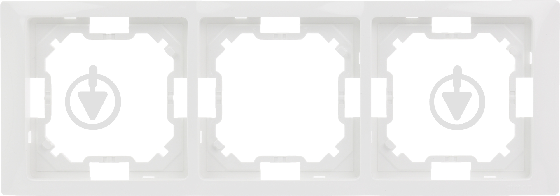 Рамка трехместная Simon Basic Neos универсальная белый BMRC3/11 - фото 1
