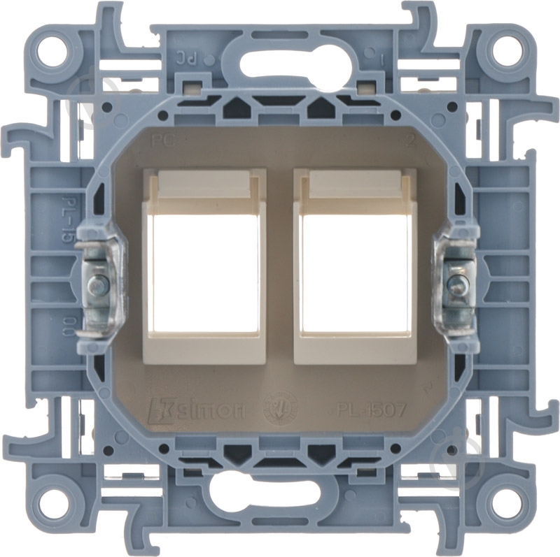 Адаптер Simon 10 2xRJ45 Keystone кремовый CKP2.01/41 - фото 4