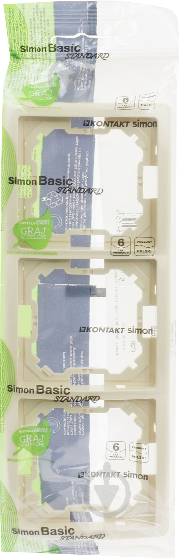 Рамка трехместная Simon Basic универсальная кремовый BMR3/12 - фото 3