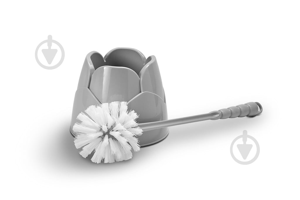 Йоржик для унітаза VOLVER Lotus сірий 20703 - фото 2