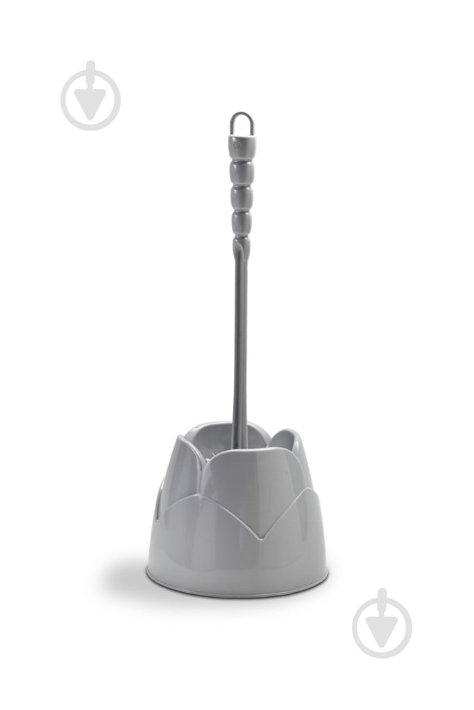 Йоржик для унітаза VOLVER Lotus сірий 20703 - фото 1