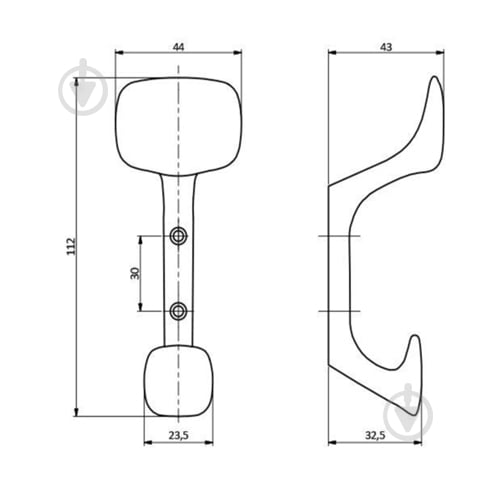 Крючок GTV Toledo C0 алюминий - фото 2