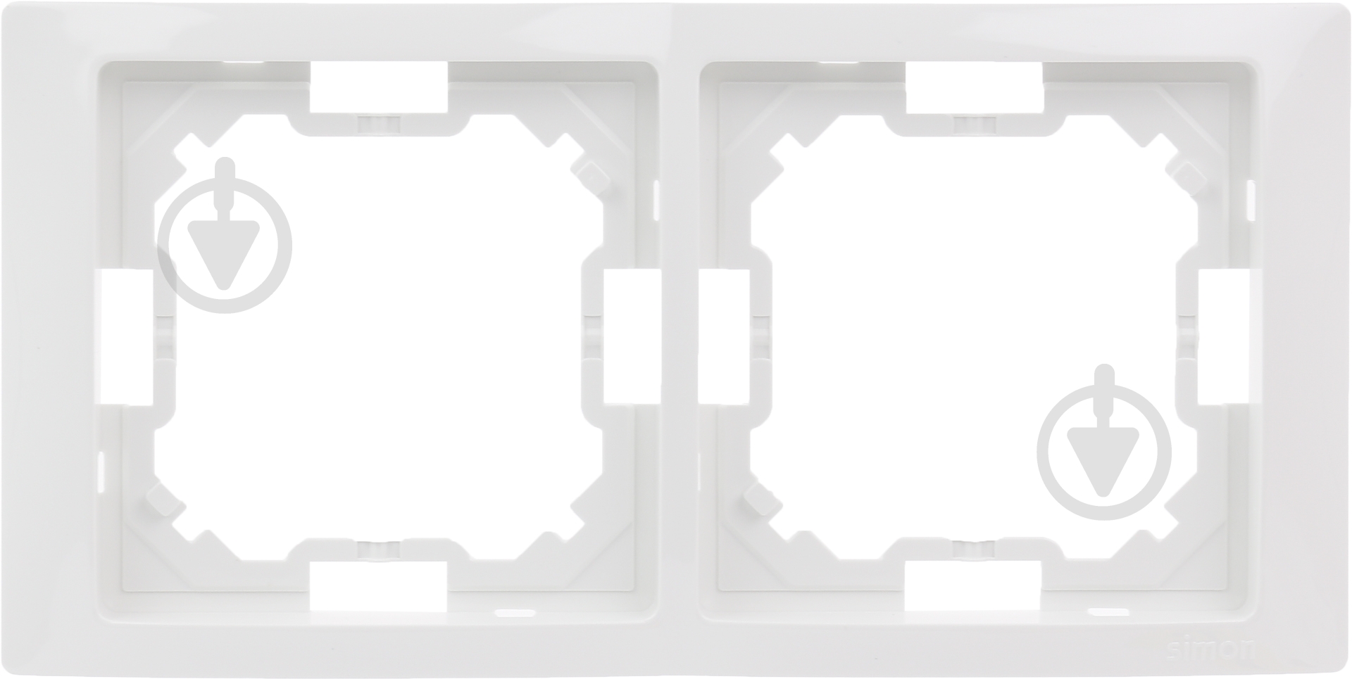 Рамка двухместная Simon Basic Neos универсальная белый BMRC2/11 - фото 1
