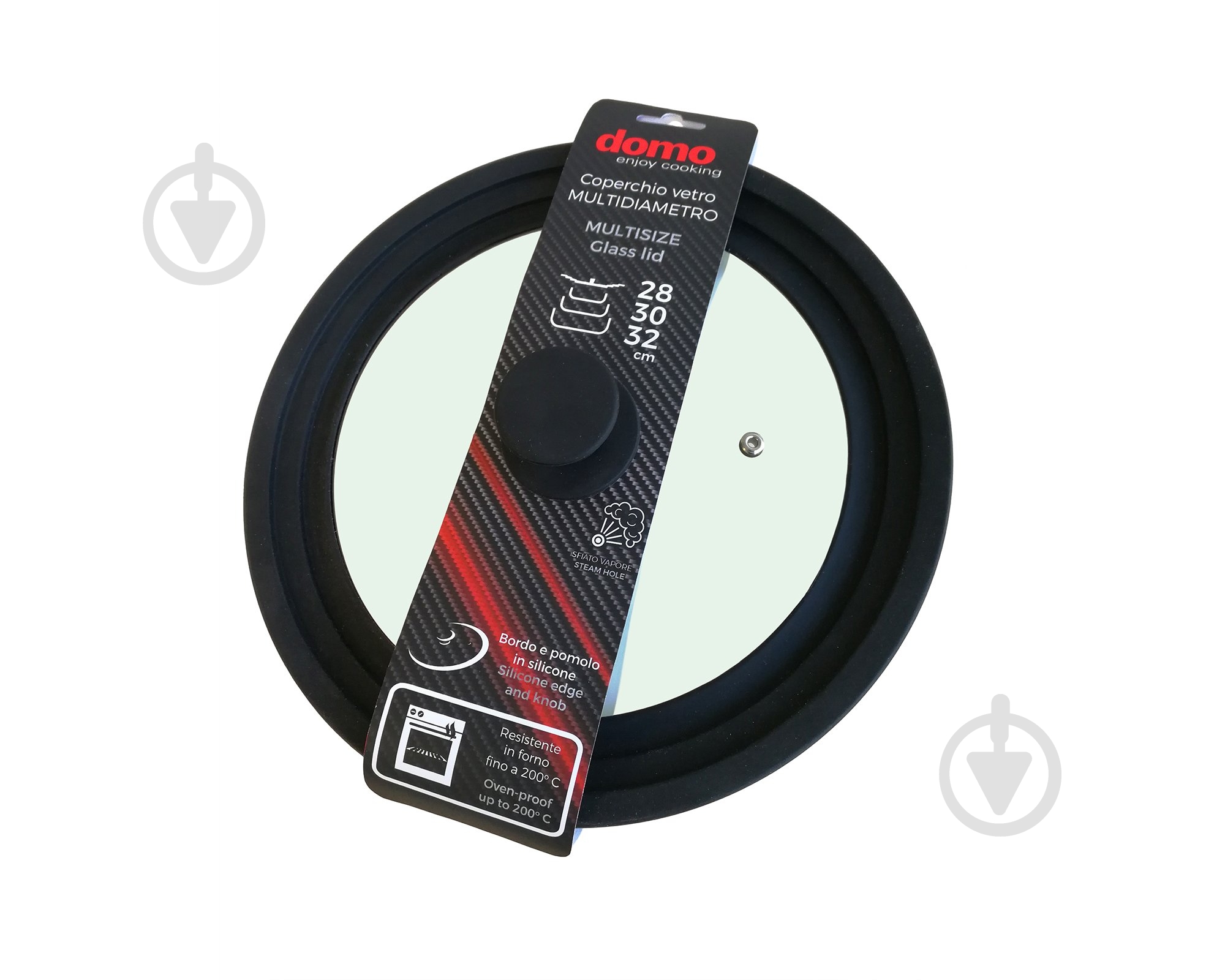 Крышка Domo 28/30/32 см в силиконовом ободе D00WS2832 - фото 4