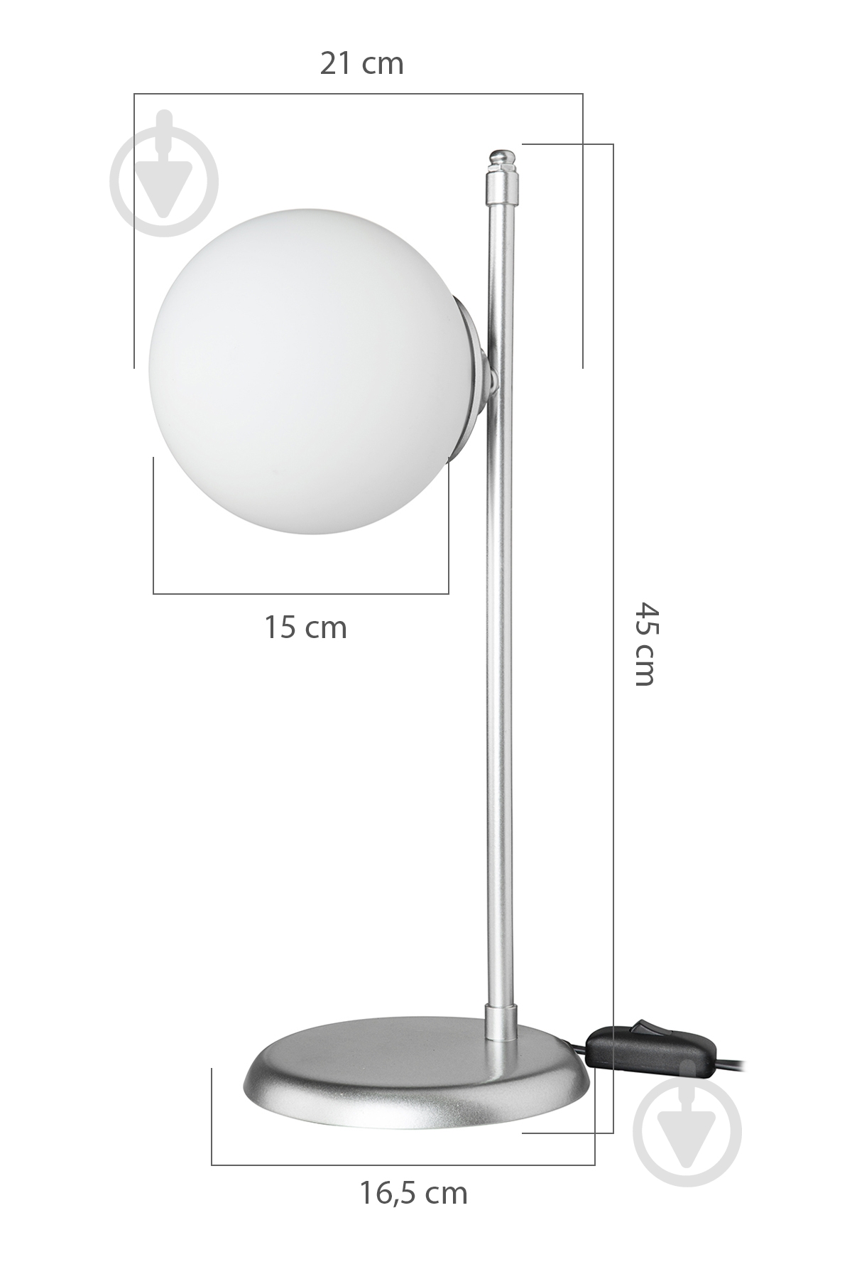 ВІТРИНА! Настільна лампа Luna Dolphin 1xE27 хром MDL.4754 - фото 4 ВІТРИНА! Настільна лампа Luna Dolphin 1xE27 хром MDL.4754 - фото 4