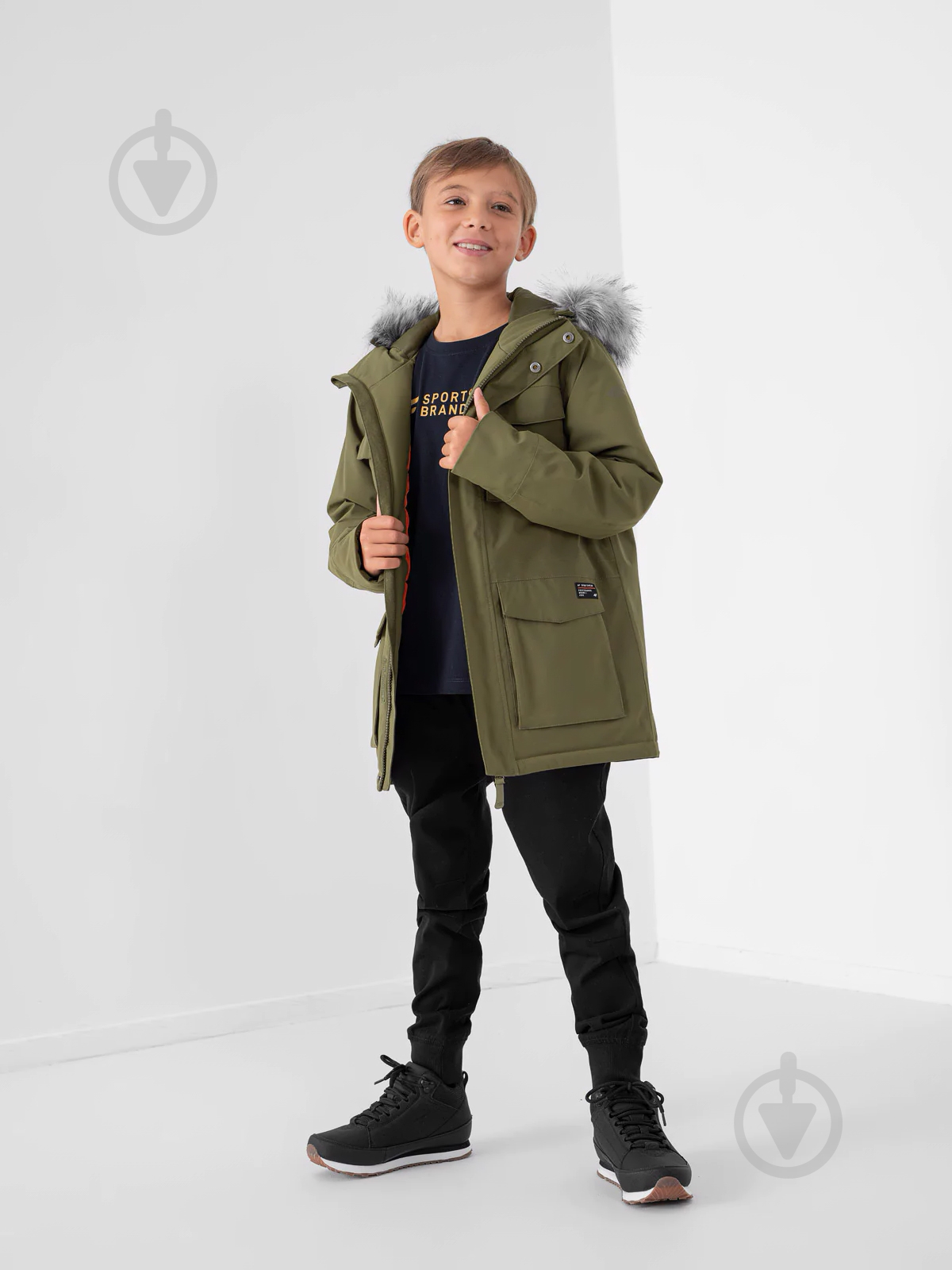 Куртка-парка для мальчиков 4F J4Z21-JKUM200-43S хаки - фото 3 Куртка-парка для мальчиков 4F J4Z21-JKUM200-43S хаки - фото 3