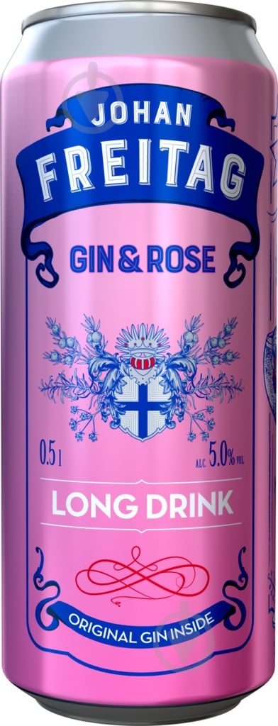 Слабоалкогольный напиток Johan Freitag Gin&Rose 0,5 л - фото 1 Слабоалкогольный напиток Johan Freitag Gin&Rose 0,5 л - фото 1