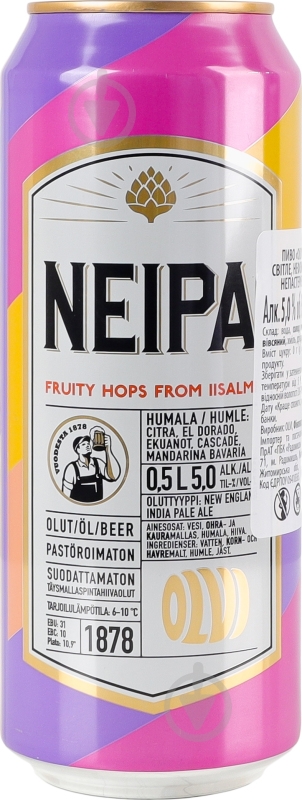 Пиво Olvi NEIPA светлое 0,5 л - фото 1 Пиво Olvi NEIPA светлое 0,5 л - фото 1