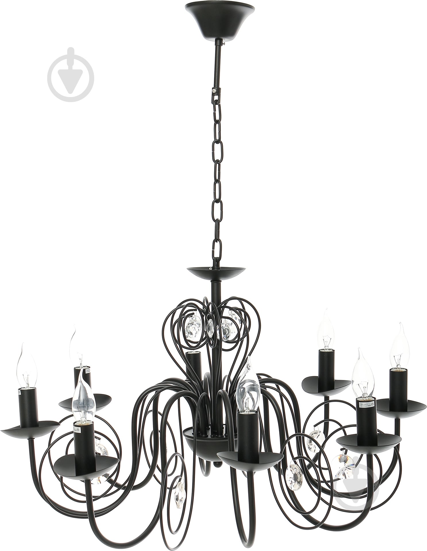 Люстра подвесная Victoria Lighting 8xE14 черный Luce/SP8 - фото 2 Люстра подвесная Victoria Lighting 8xE14 черный Luce/SP8 - фото 2