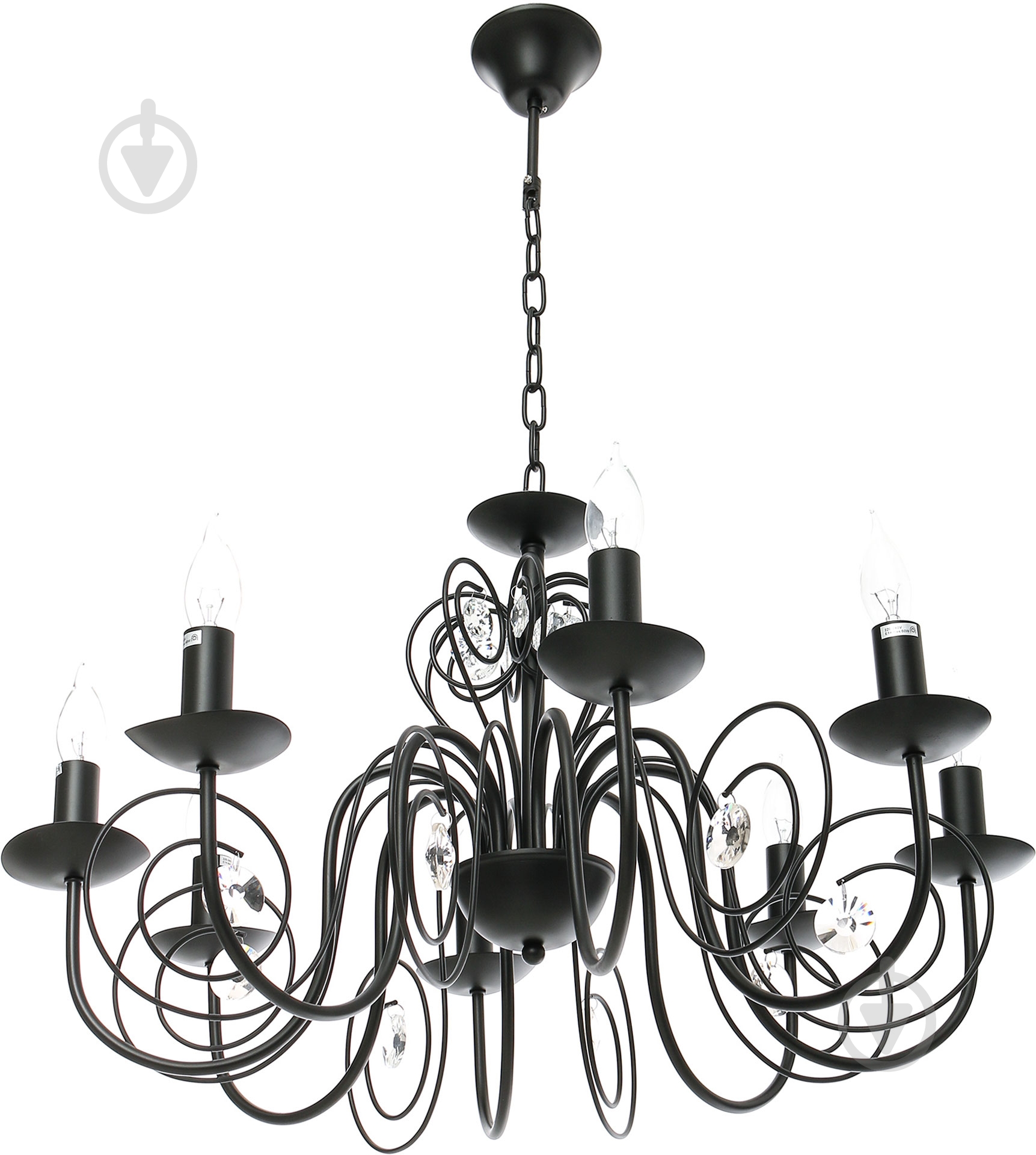 Люстра подвесная Victoria Lighting 8xE14 черный Luce/SP8 - фото 1 Люстра подвесная Victoria Lighting 8xE14 черный Luce/SP8 - фото 1