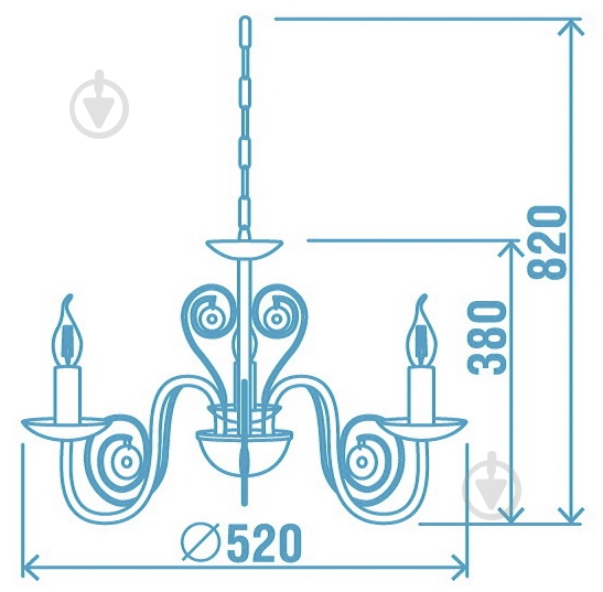 Люстра подвесная Victoria Lighting 3xE14 черный Luce/SP3 - фото 3