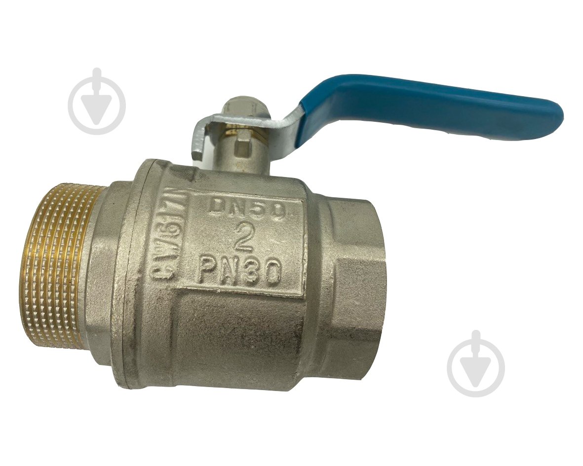 Кран шаровой Gross Ду 2" В-Н латунь латунь с синей ручкой Gross Optimal - фото 1 Кран шаровой Gross Ду 2" В-Н латунь латунь с синей ручкой Gross Optimal - фото 1