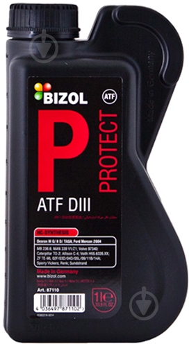 Мастило трансмісійне Bizol Protect ATF IIID 1 л(B87110) - фото 1