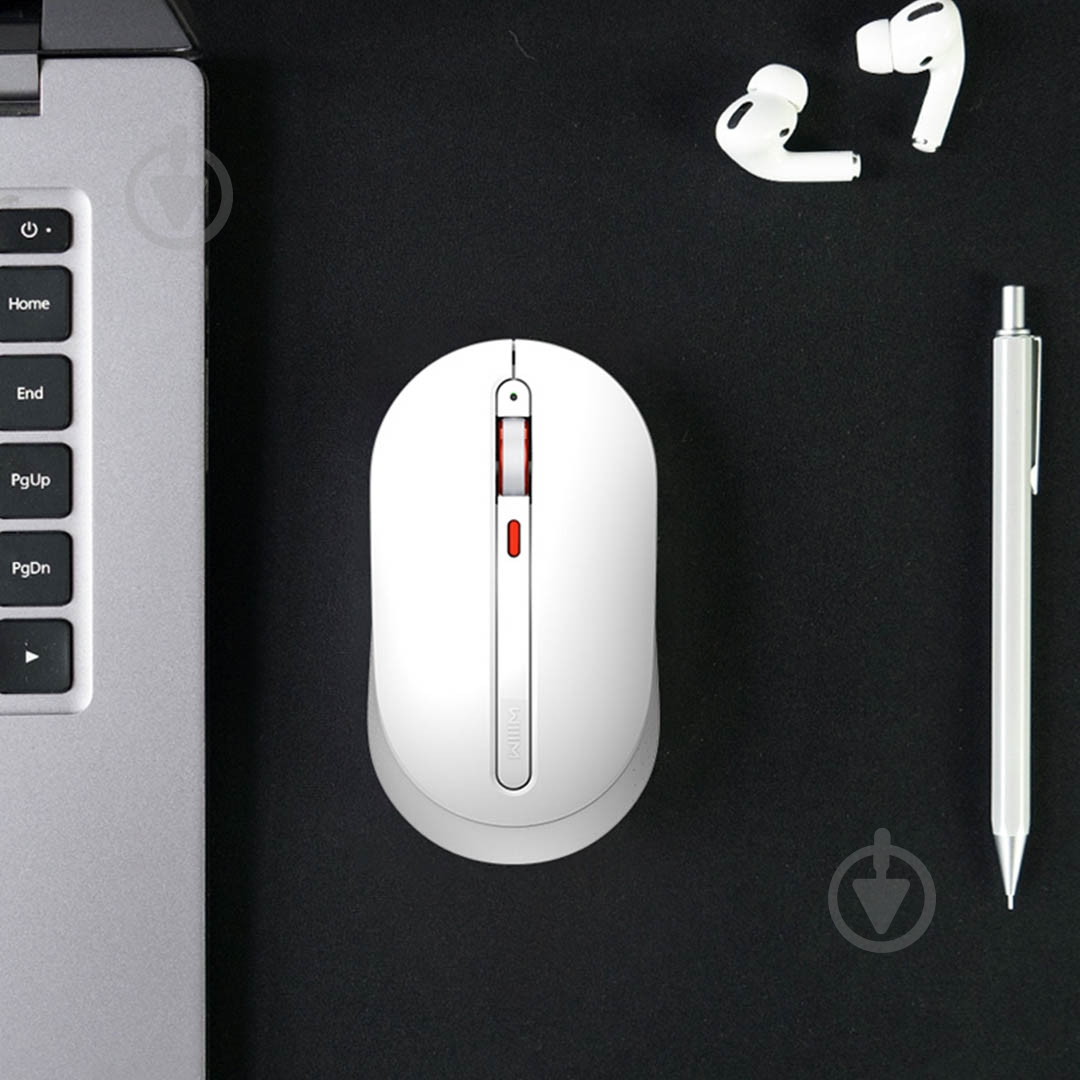 Мышка беспроводная Xiaomi MiiiW Wireless Mute Mouse white (MWMM01 White) - фото 3