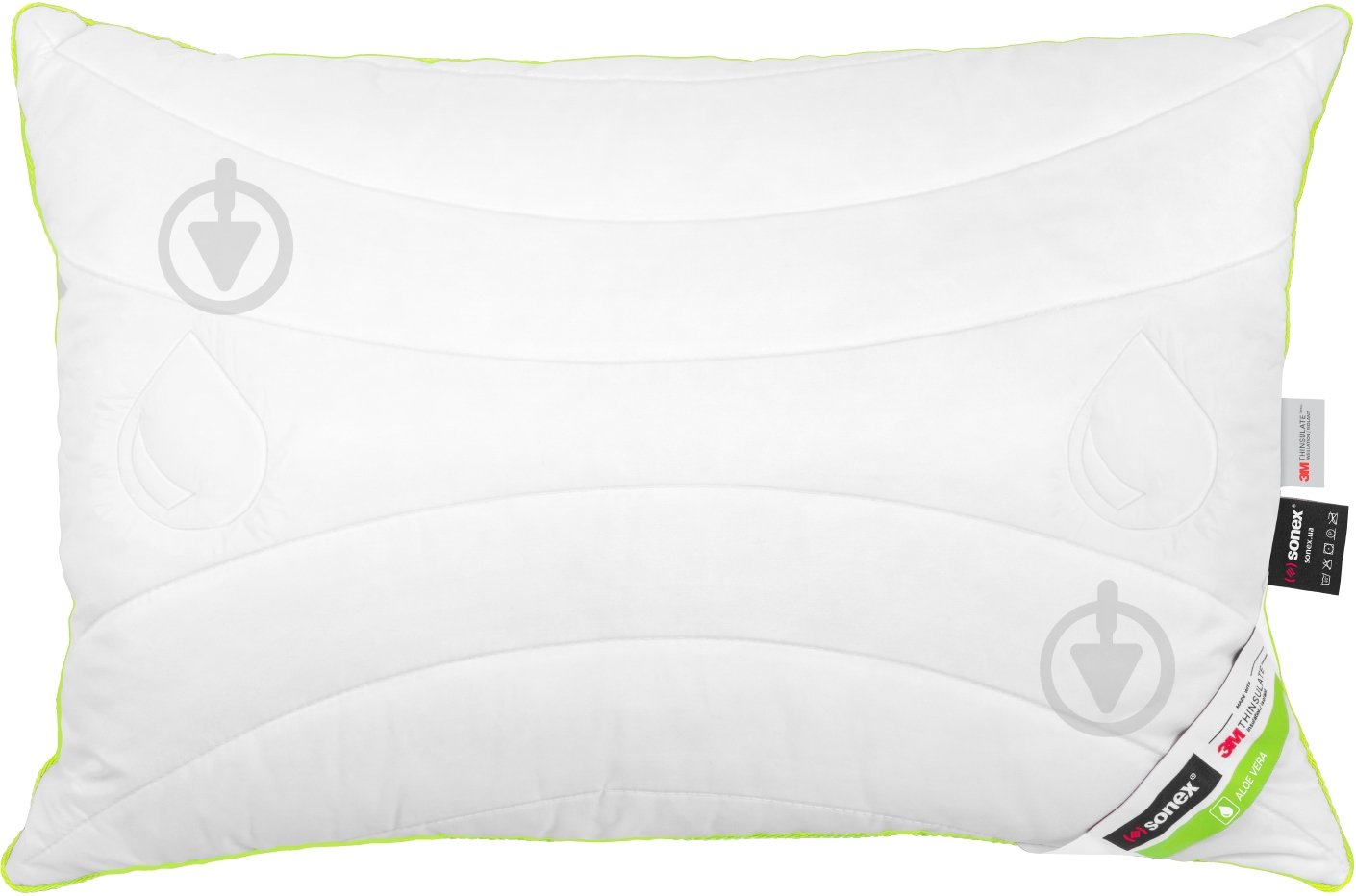 Подушка Aloe Vera 50x70 см тінсулейт 50% поліестер 50% Антибактеріальна Sonex - фото 1