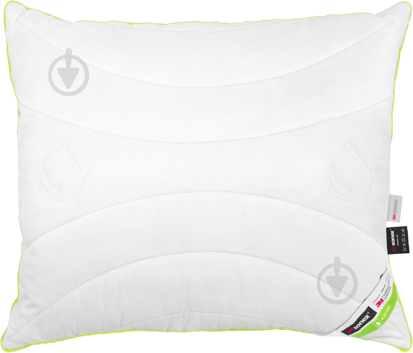 Подушка Aloe Vera 70x70 см тінсулейт 50% поліестер 50% Антибактеріальна Sonex - фото 1