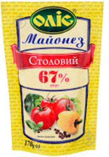 Майонез ТМ Оліс Столовый 67% Оліс 170Г - фото 1 Майонез ТМ Оліс Столовый 67% Оліс 170Г - фото 1
