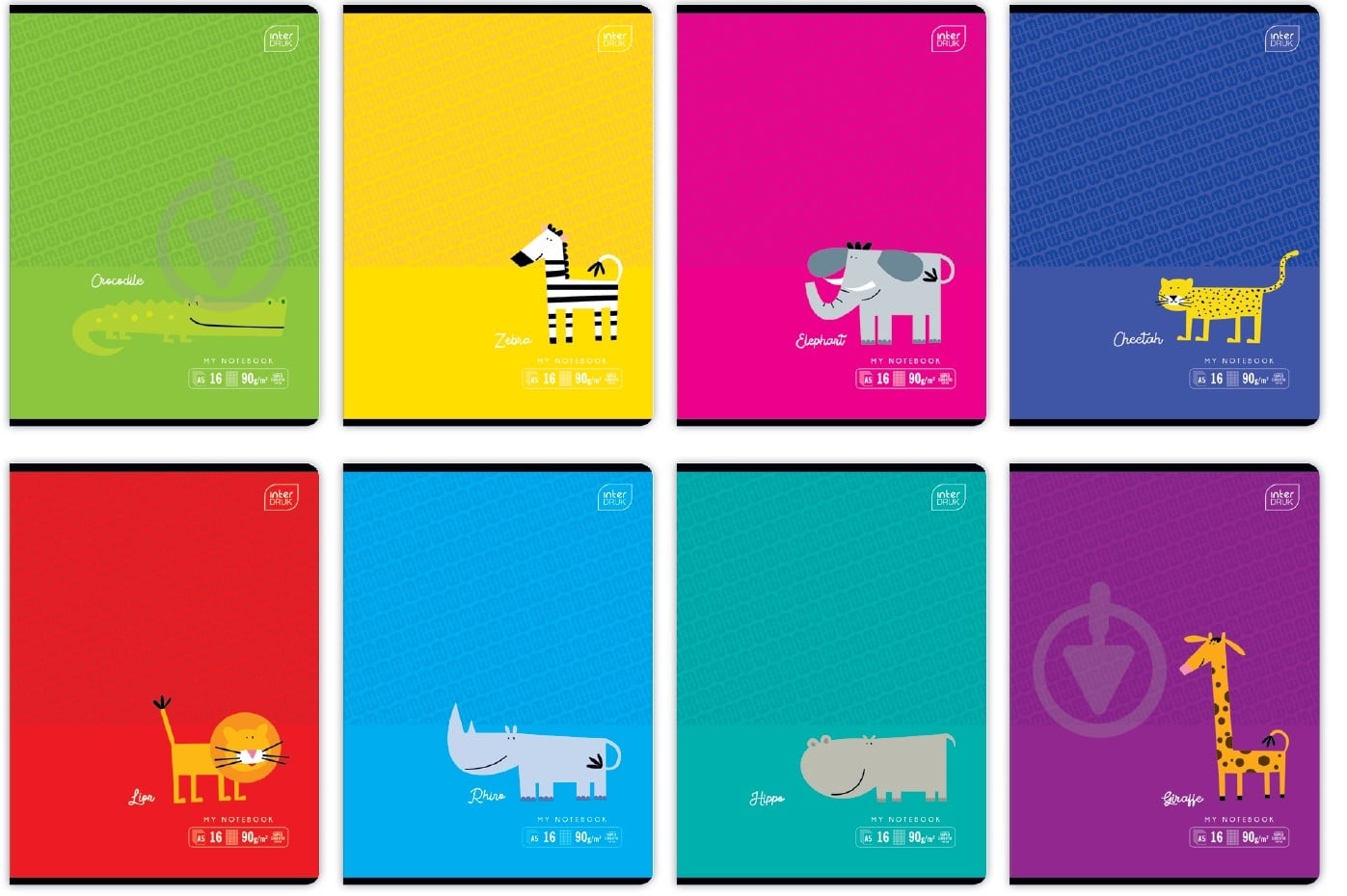 Тетрадь B&B KIDS animals А5 16 клетка InterDRUK - фото 1