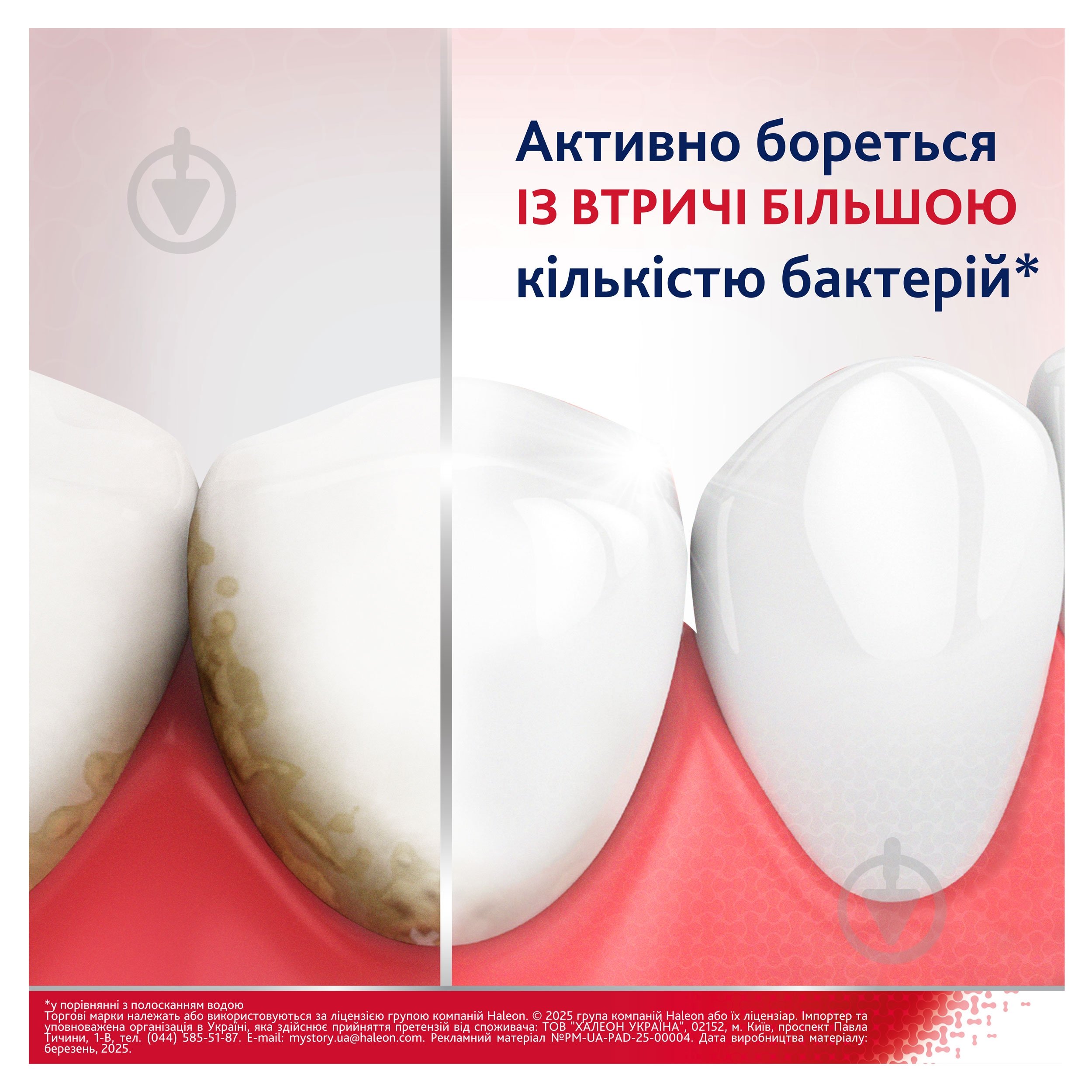 Ополаскиватель для полости рта Parodontax Активная Защита десен Свежая Мята 500 мл - фото 5