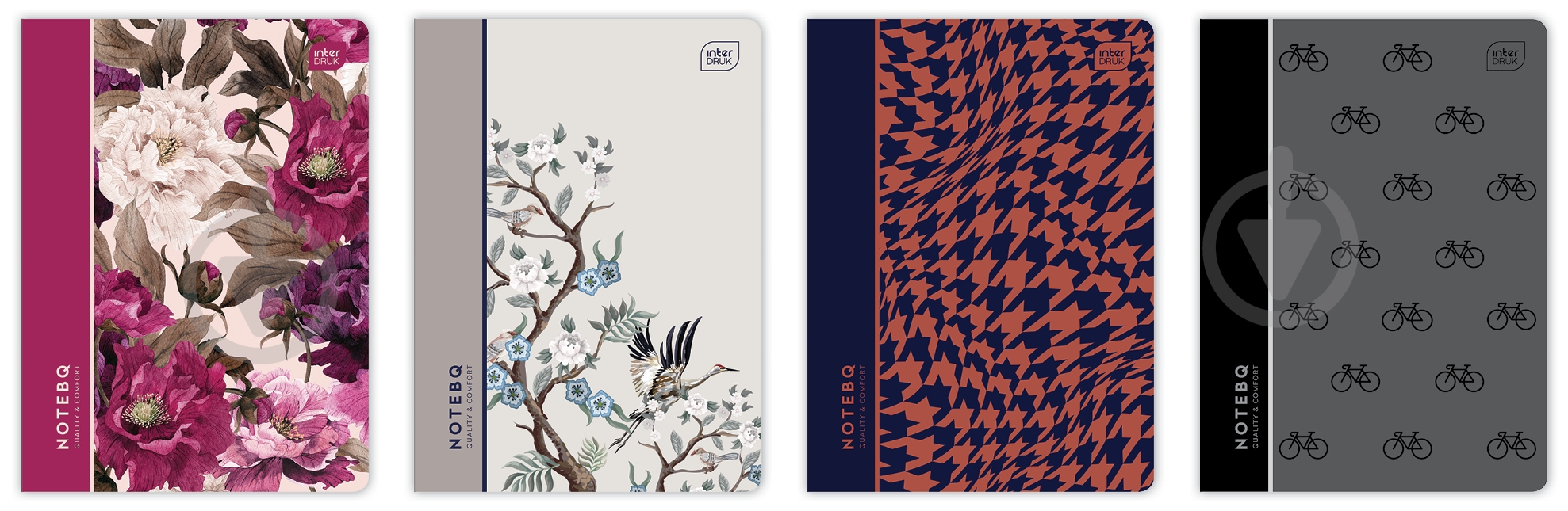 Блокнот InterDRUK А5 клетка 80 лист. в ассортименте - фото 1 Блокнот InterDRUK А5 клетка 80 лист. в ассортименте - фото 1