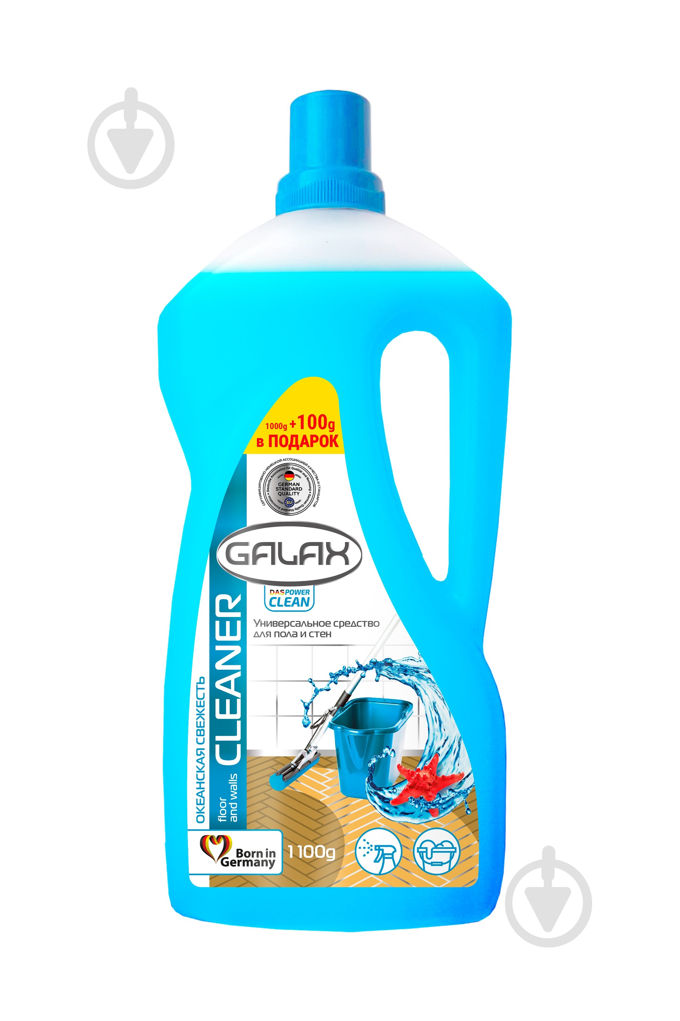 Миючий засіб Galax для підлоги і стін das PowerClean Океанська свіжість 1 л - фото 1