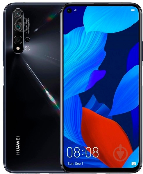 Смартфон Huawei Nova 5T 6/128GB black (51094MEU) - фото 1