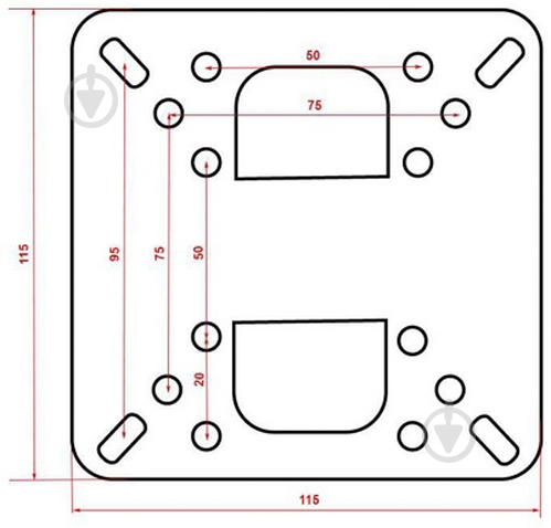 Кріплення для телевізора Eagle TV20 похилі 14"-28" чорний - фото 3