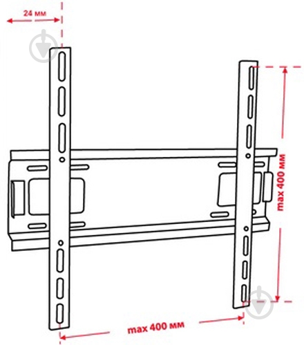 Кріплення для телевізора Eagle TV50 фіксовані 30"-55" чорний - фото 3