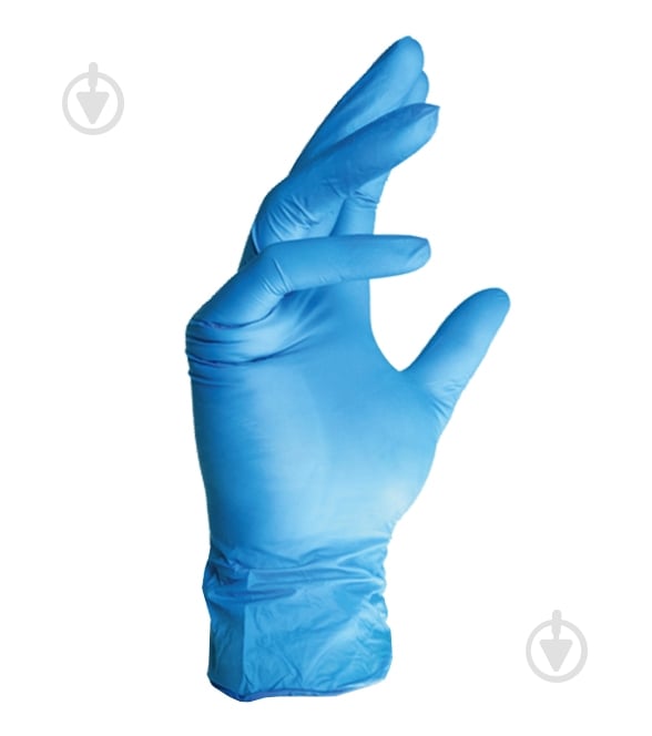 Перчатки медицинские Doloni нитриловые D-FENDER 3805 неопудренные голубые р.M 1000 шт./уп. - фото 2 Перчатки медицинские Doloni нитриловые D-FENDER 3805 неопудренные голубые р.M 1000 шт./уп. - фото 2