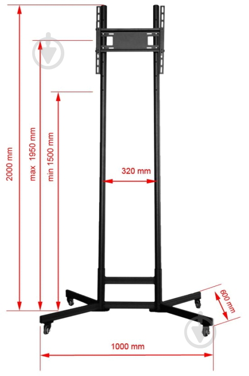 Крепеж Eagle EAGLE TV1051 наклонные 30"-55" черный - фото 4