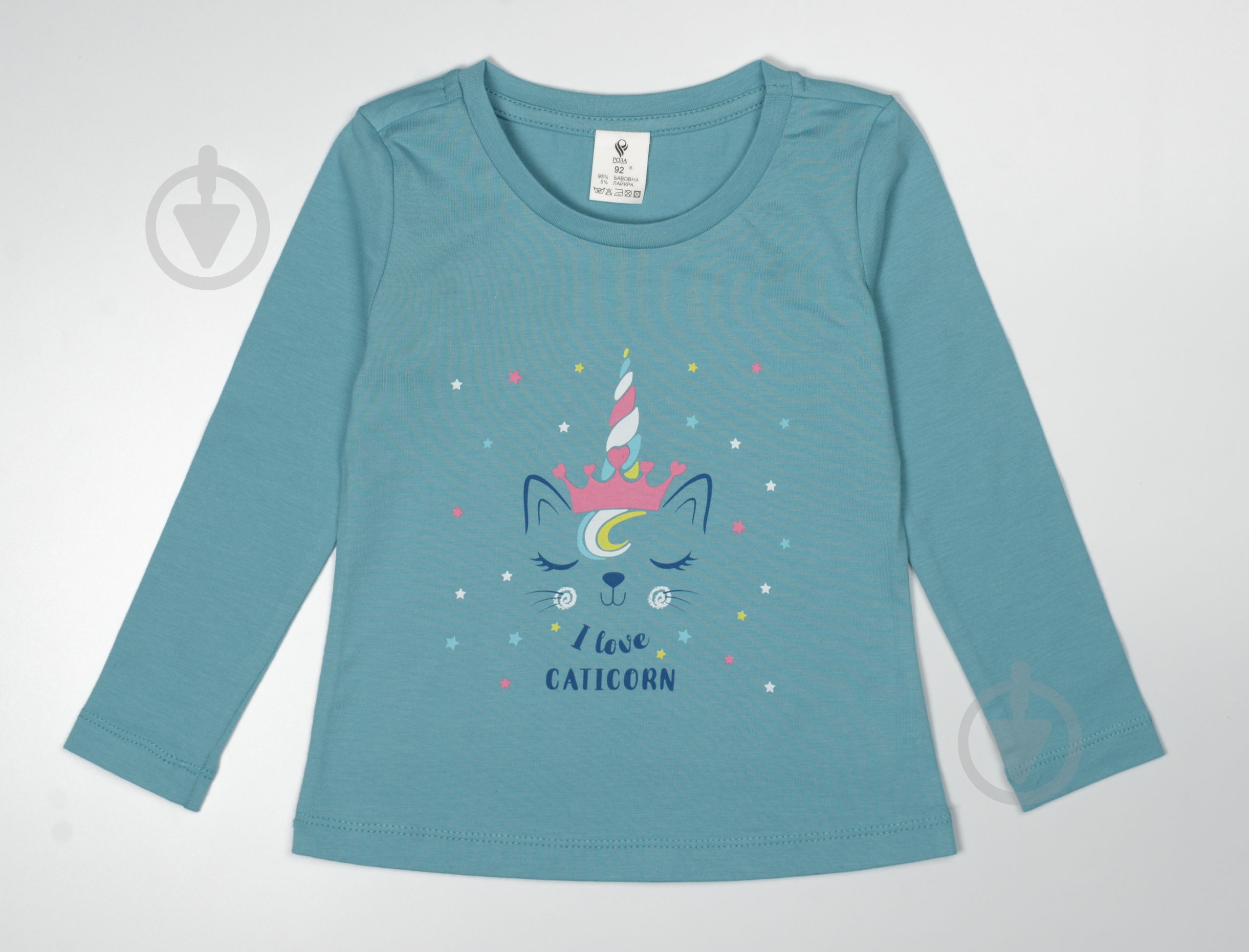 Джемпер для девочки Роза 210410 р.110 темно-бирюзовый - фото 1