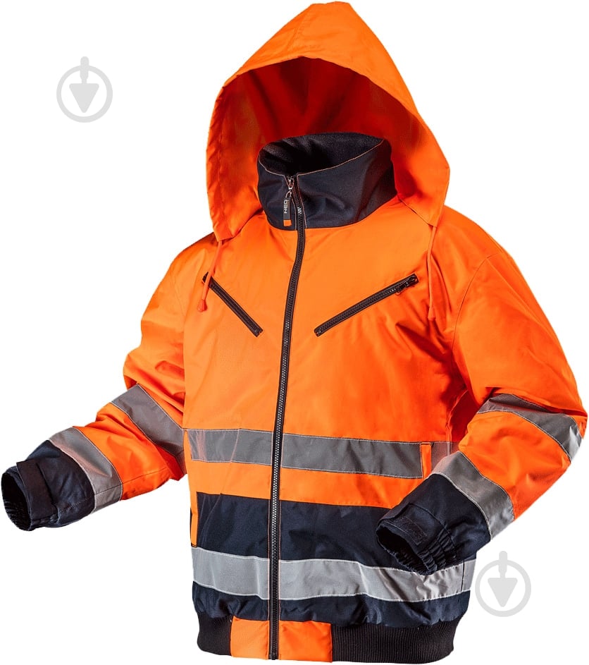 Куртка NEO tools Oxford утеплена світлоповертаюча р. XXXL 81-711 помаранчевий - фото 1
