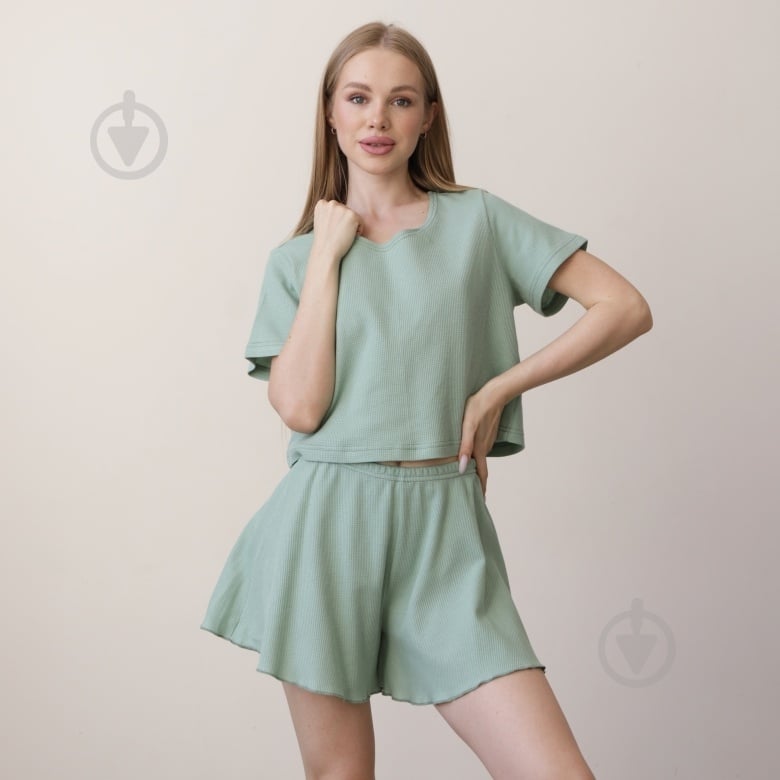 Комплект женский Vivioji р. XL оливковый (14071) - фото 1 Комплект женский Vivioji р. XL оливковый (14071) - фото 1